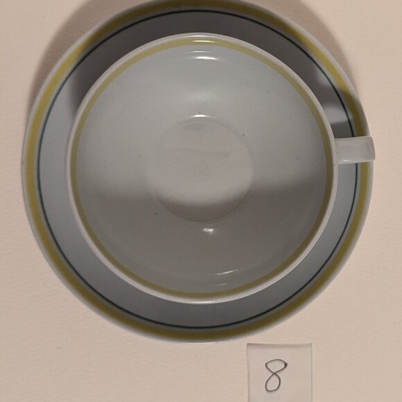 Vintage Handpainted Arabia Finland Windflower Teacup and Saucer with Flaw - Picture 3 of 13